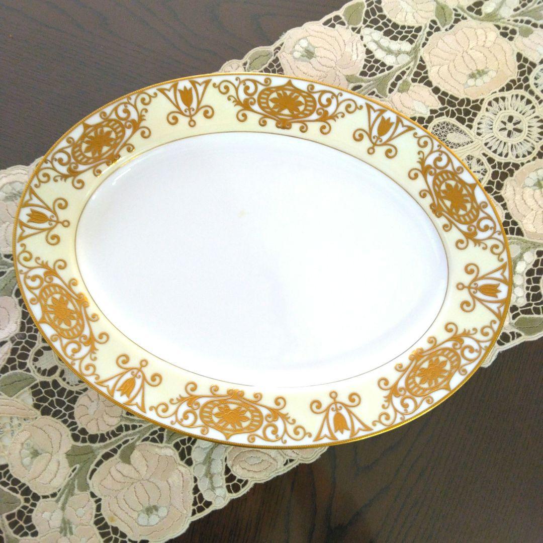 ヴィンテージ・オールドノリタケ・金彩&クリーム(パターン175)・中皿4枚セット