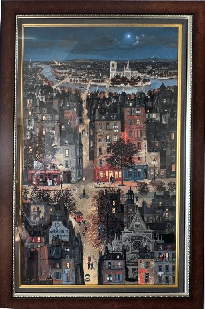 ミッシェル・ドラクロワ真作 「サンジャック通り」 2005年 シルク