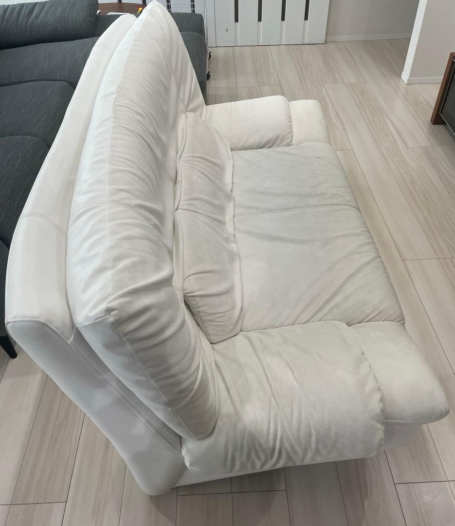ホワイトレザー ハイバック　ソファ