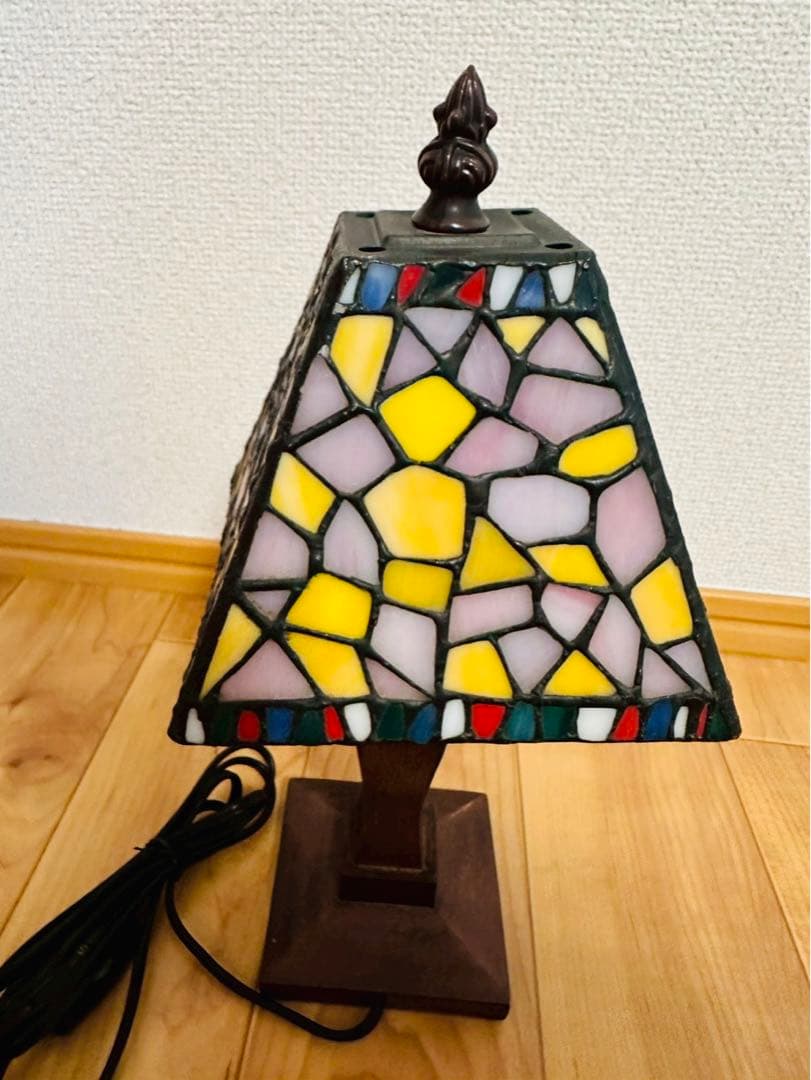 本日限りの激値下げ極美品✨TDL限定 ミッキー&ミニー ステンドグラスランプ