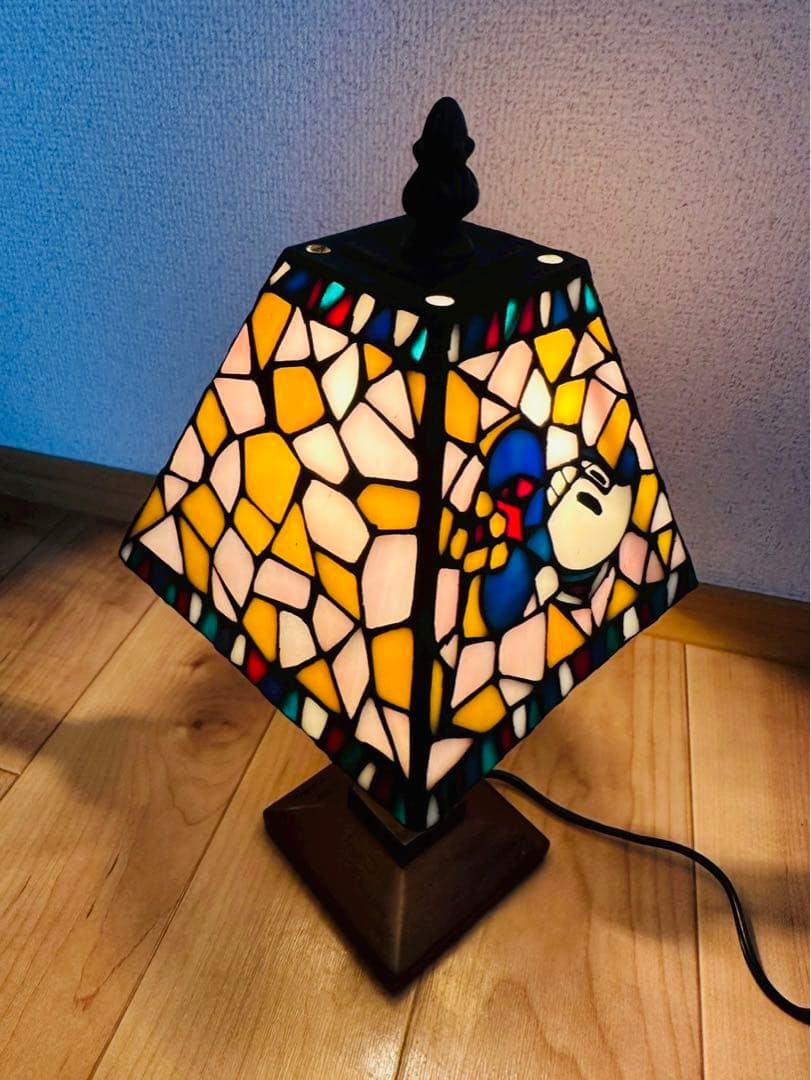 本日限りの激値下げ極美品✨TDL限定 ミッキー&ミニー ステンドグラスランプ