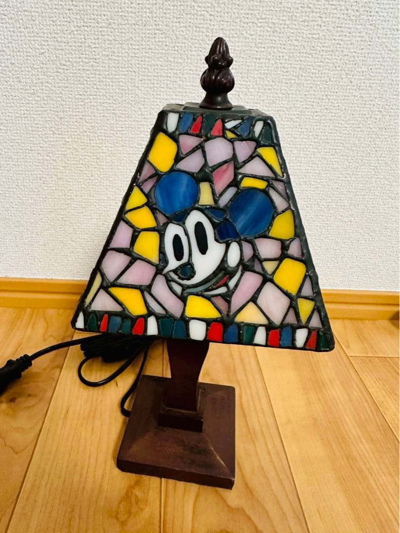 本日限りの激値下げ極美品✨TDL限定 ミッキー&ミニー ステンドグラスランプ
