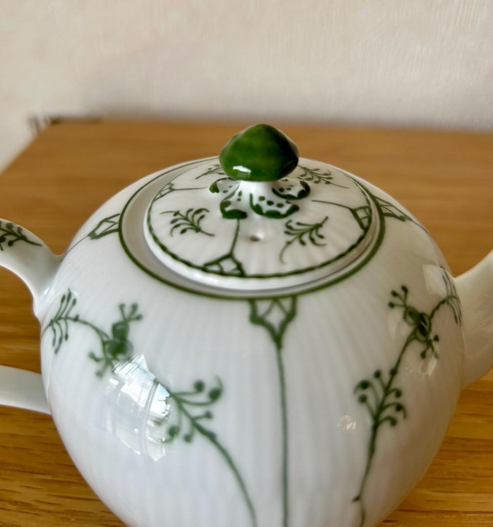 ロイヤルコペンハーゲン グリーンフルーテッドプレイン ミニティーポット350ml