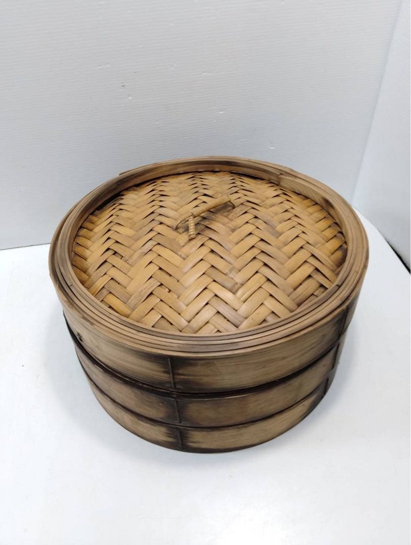 G2302 竹製 せいろ 2段＆蓋セット 業務用 蒸し器 外径43cm