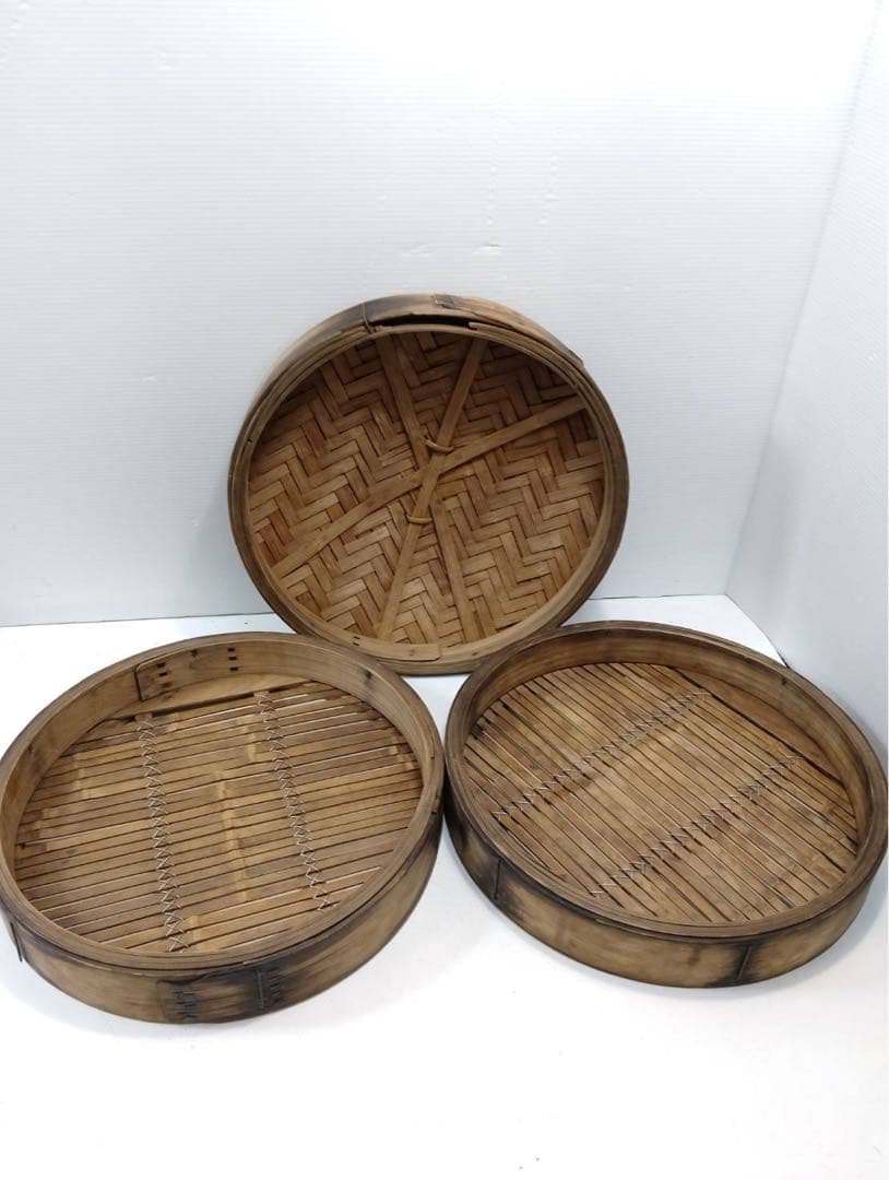 G2302 竹製 せいろ 2段＆蓋セット 業務用 蒸し器 外径43cm