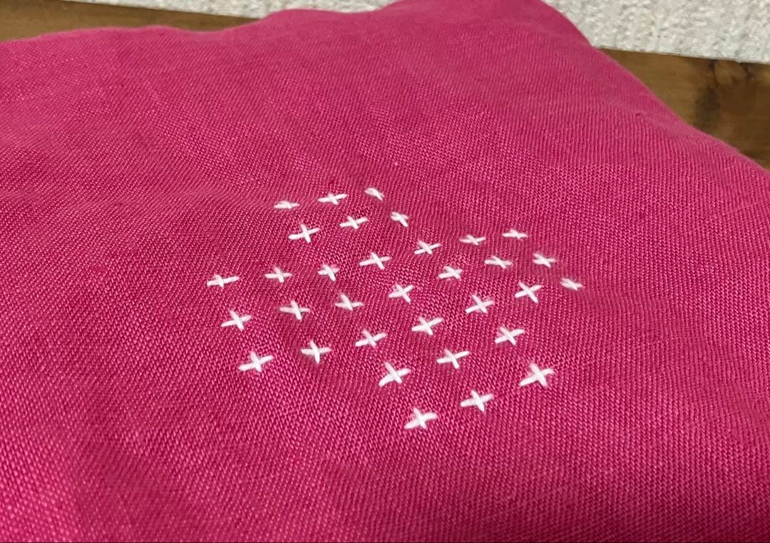 虎猫さま専用 くったりカラーリネン ローズピンク リネン100％ 巾着、ポーチ