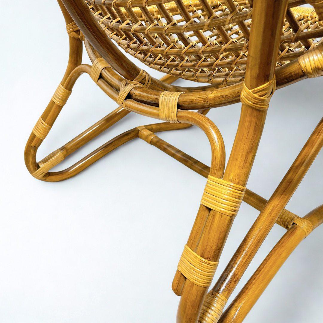 【良品✨送料無料】ラタンチェア 籐 椅子 アジアン家具 バリ風①