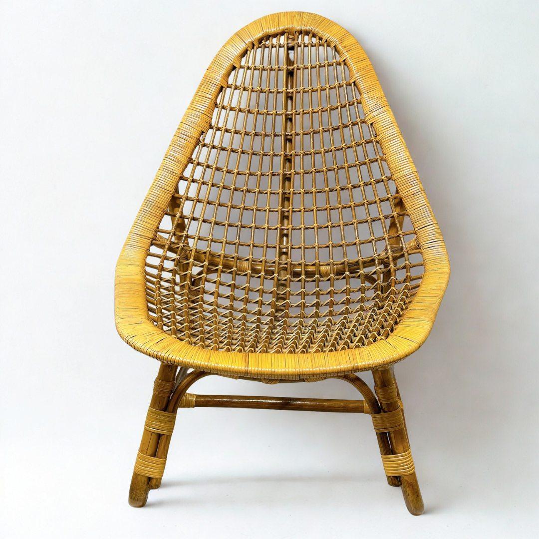 【良品✨送料無料】ラタンチェア 籐 椅子 アジアン家具 バリ風①