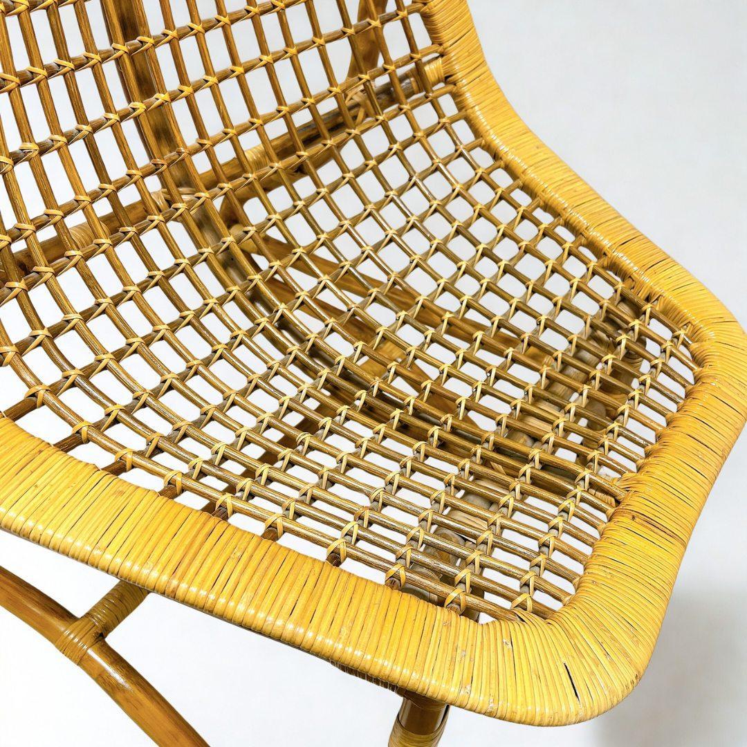 【良品✨送料無料】ラタンチェア 籐 椅子 アジアン家具 バリ風①