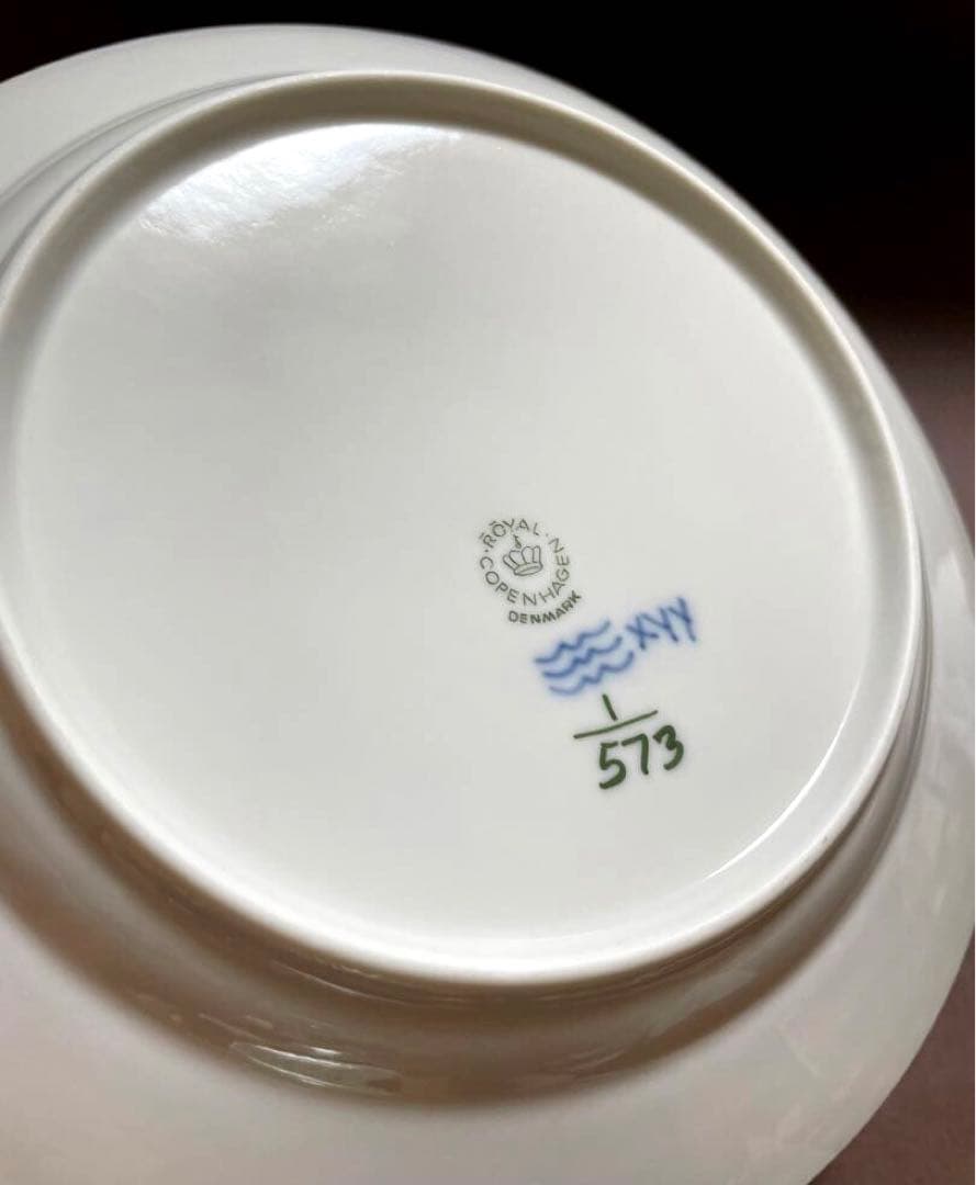 専用◇ロイヤルコペンハーゲンブルーフルーテッドハーフレースプレートペア19cA