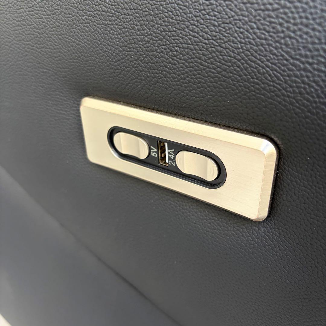 取付無料！ニトリ 2モーター 本革ダークグレー電動リクライニングパーソナルチェア