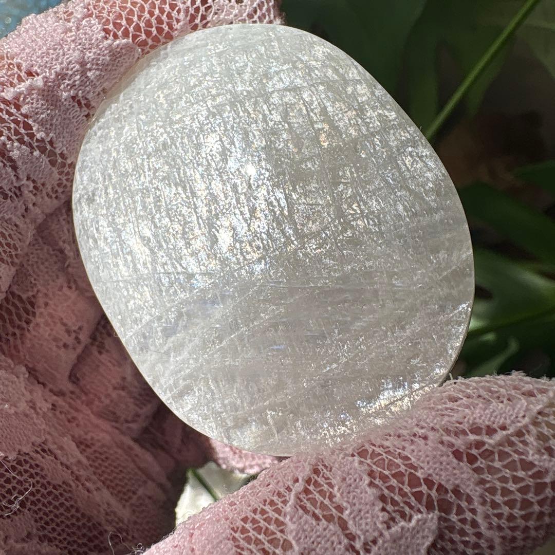 高品質 ホワイトムーンストーンパームNo.1836