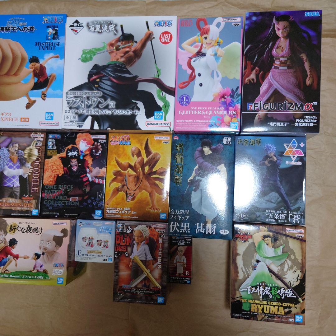 ONEPIECE、NARUTO、鬼滅の刃、呪術廻戦ジャンプアニメフィギュアセット