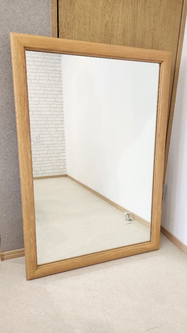 美容室ナチュラルウッド壁掛け鏡