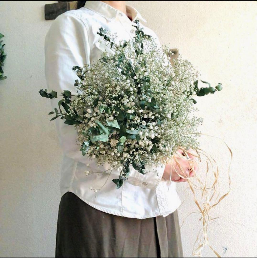 かすみ草　ブーケ　ブートニア　ウェディングブーケ　前撮り
