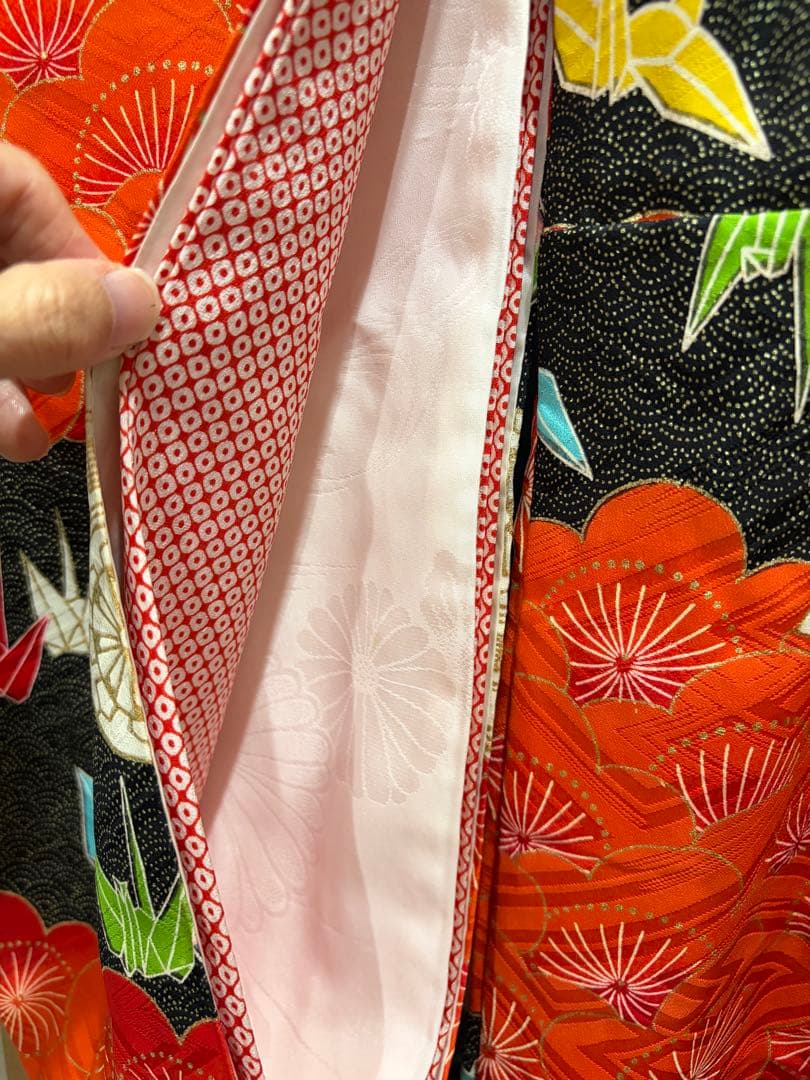 アンティーク着物 七五三 着物 折り鶴 前櫛セット - メルカリ