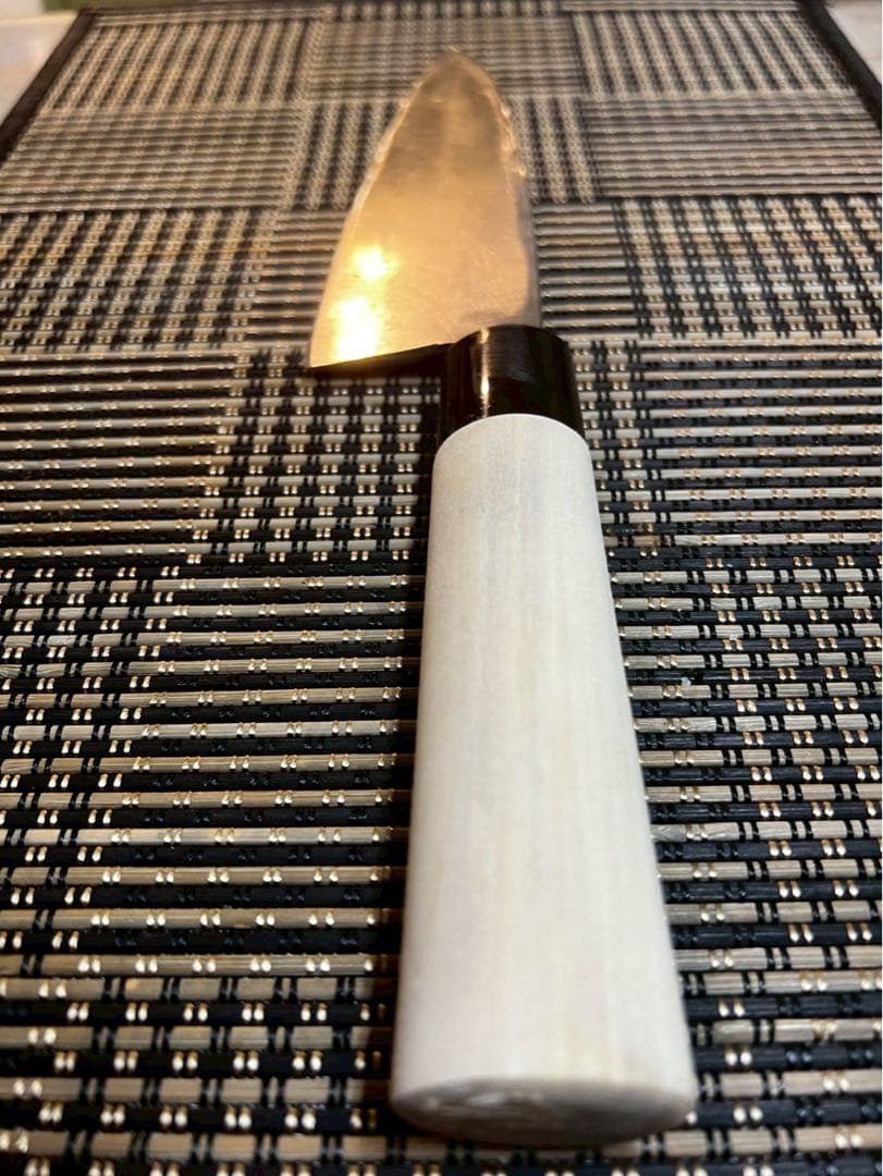 二正明　大出刃包丁　白鋼　刃渡り約21センチ