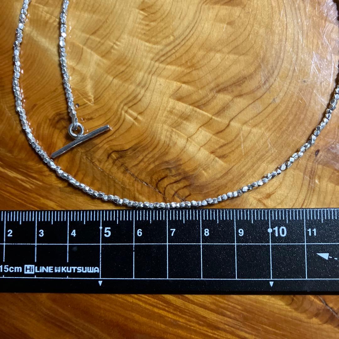 カレンシルバー　ランダムカットビーズ40cm 1.6mm