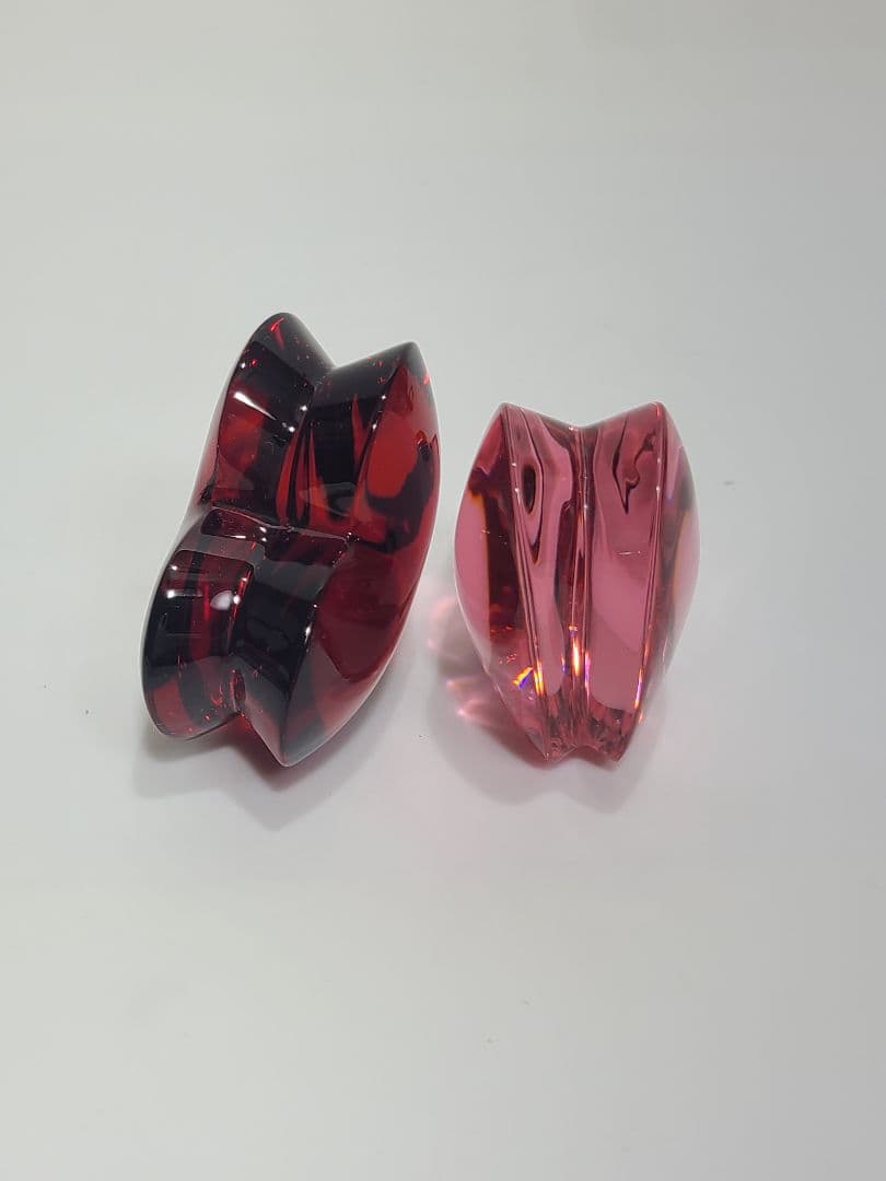 週末値下げバカラ　ザンザン ハート　オブジェ　レッド　ピンク