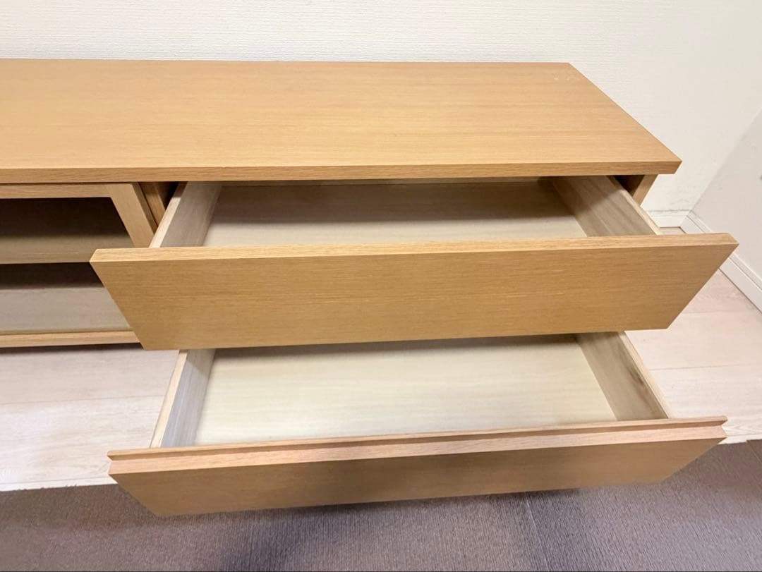 MUJI 無印良品 AVボード テレビ台 150センチ ローボード オーク材突板