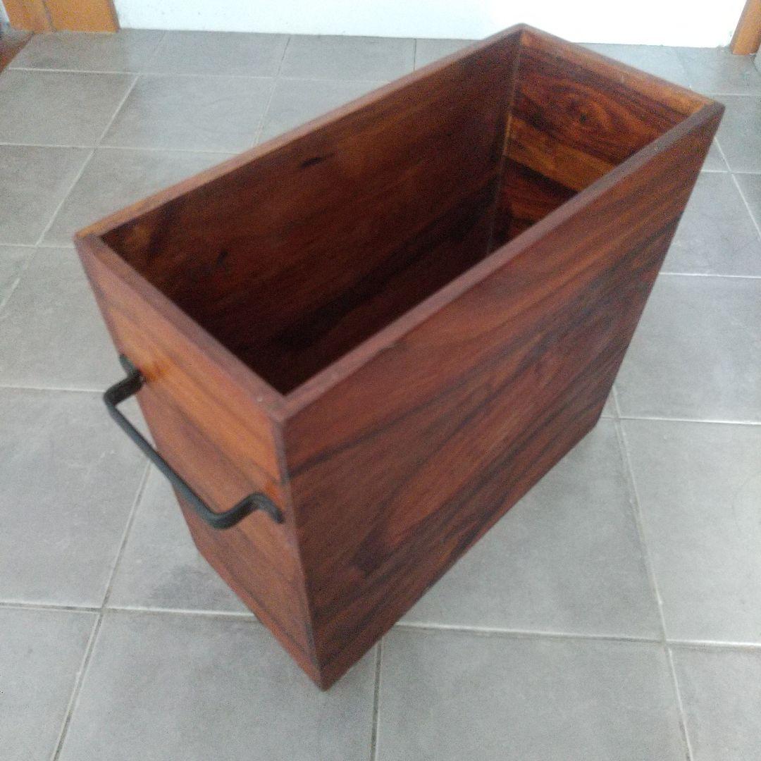 天然チーク マガジンラック ボックス アジアン家具 雑貨