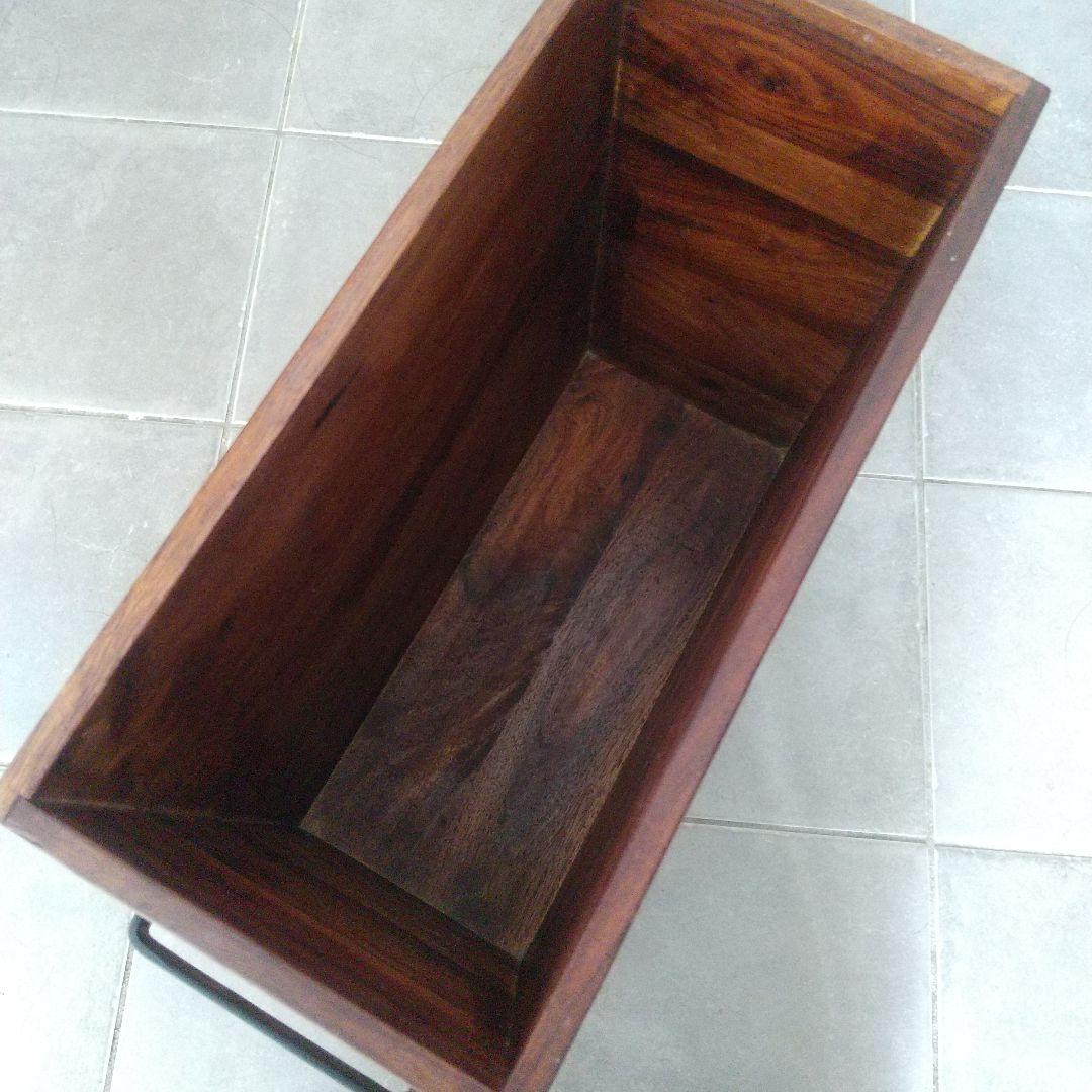 天然チーク マガジンラック ボックス アジアン家具 雑貨