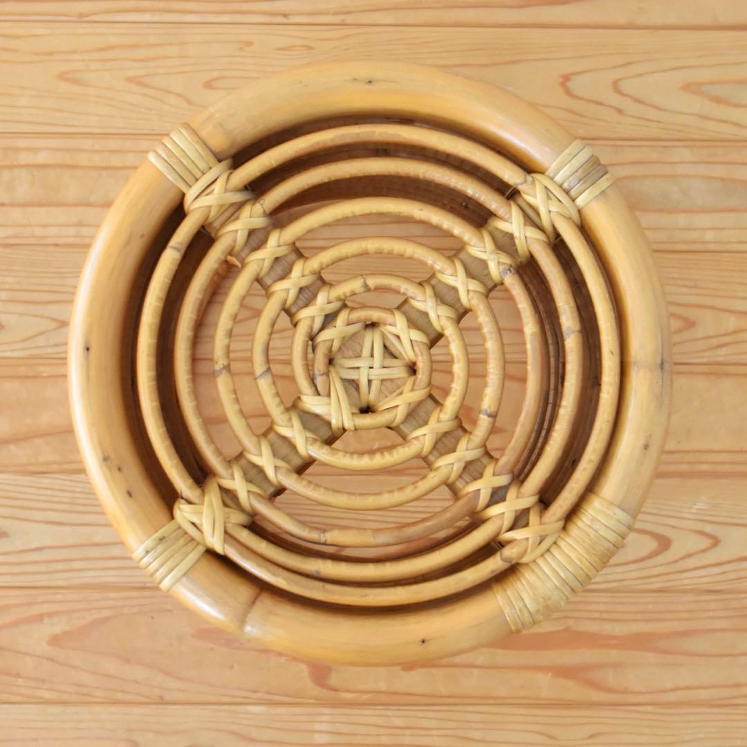 山川ラタン　スツール　ヤマカワラタン　籐