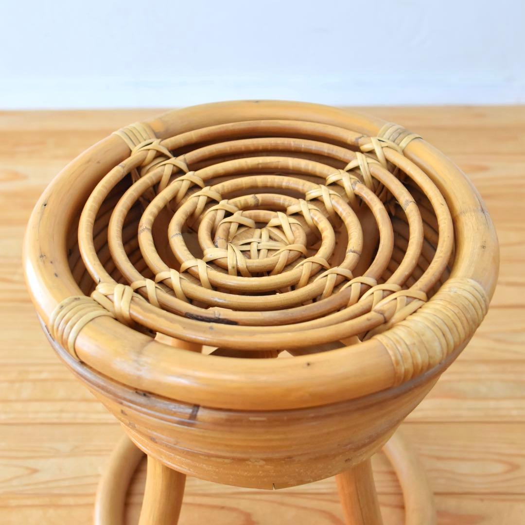 山川ラタン　スツール　ヤマカワラタン　籐