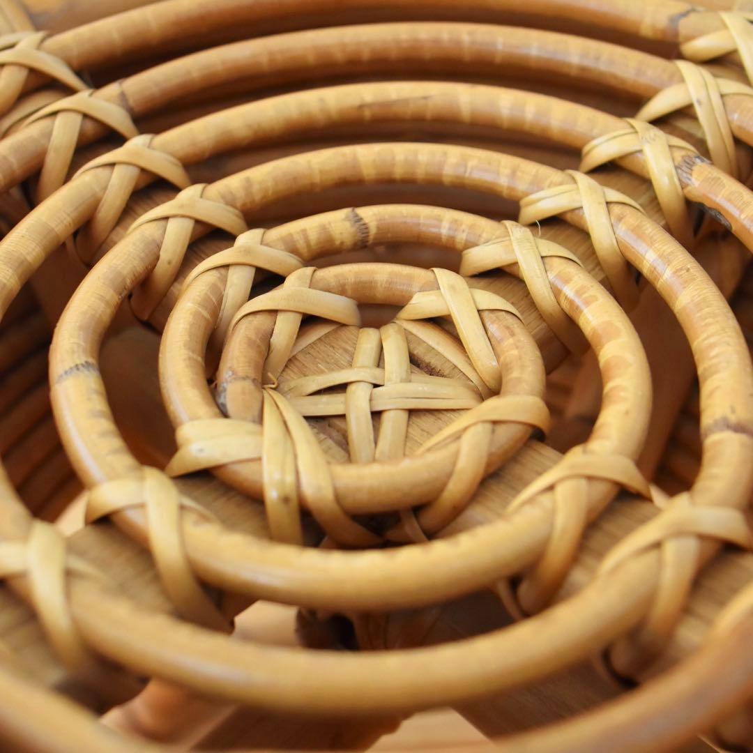 山川ラタン　スツール　ヤマカワラタン　籐