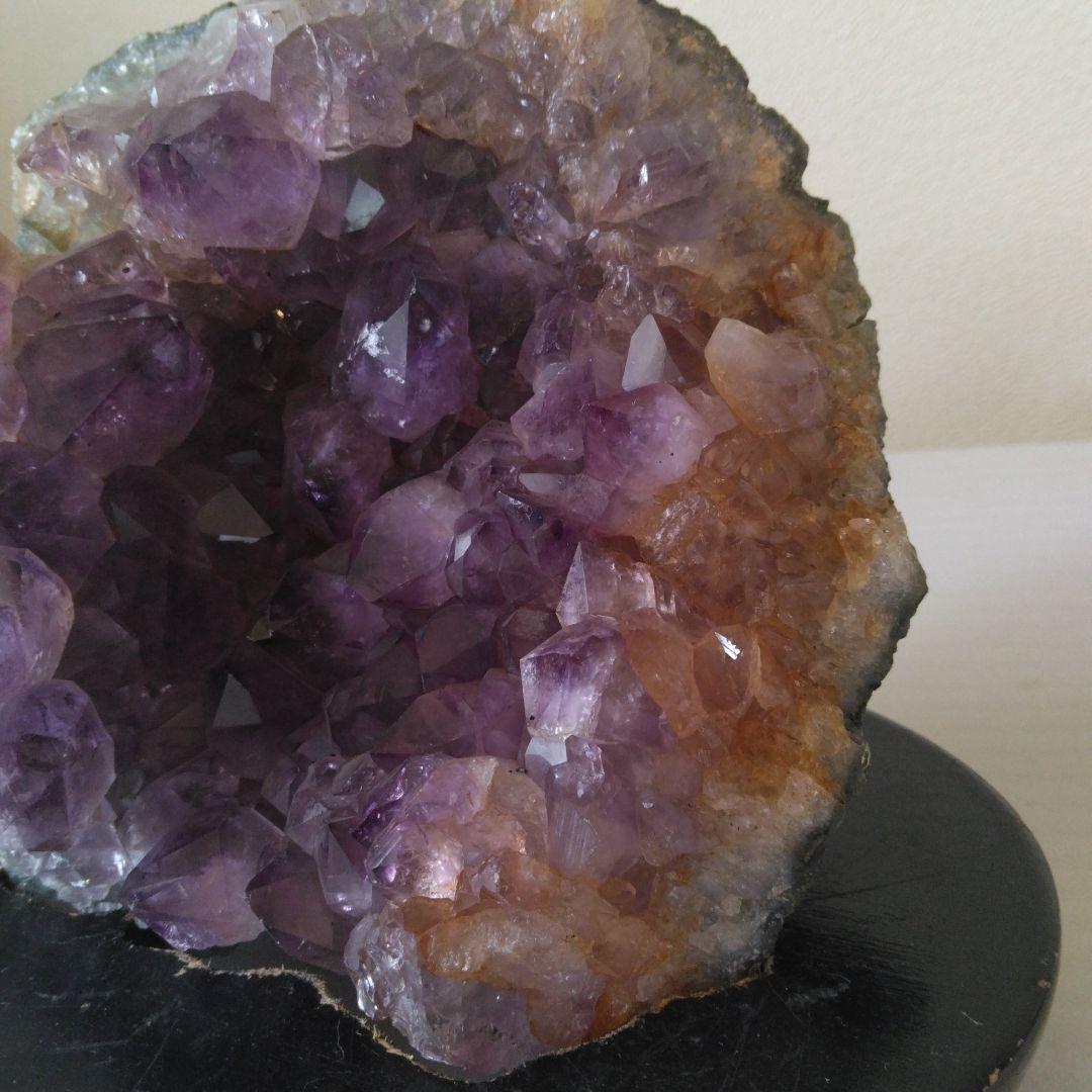 紫水晶　アメジスト　ドーム　原石　山梨県鉱山産