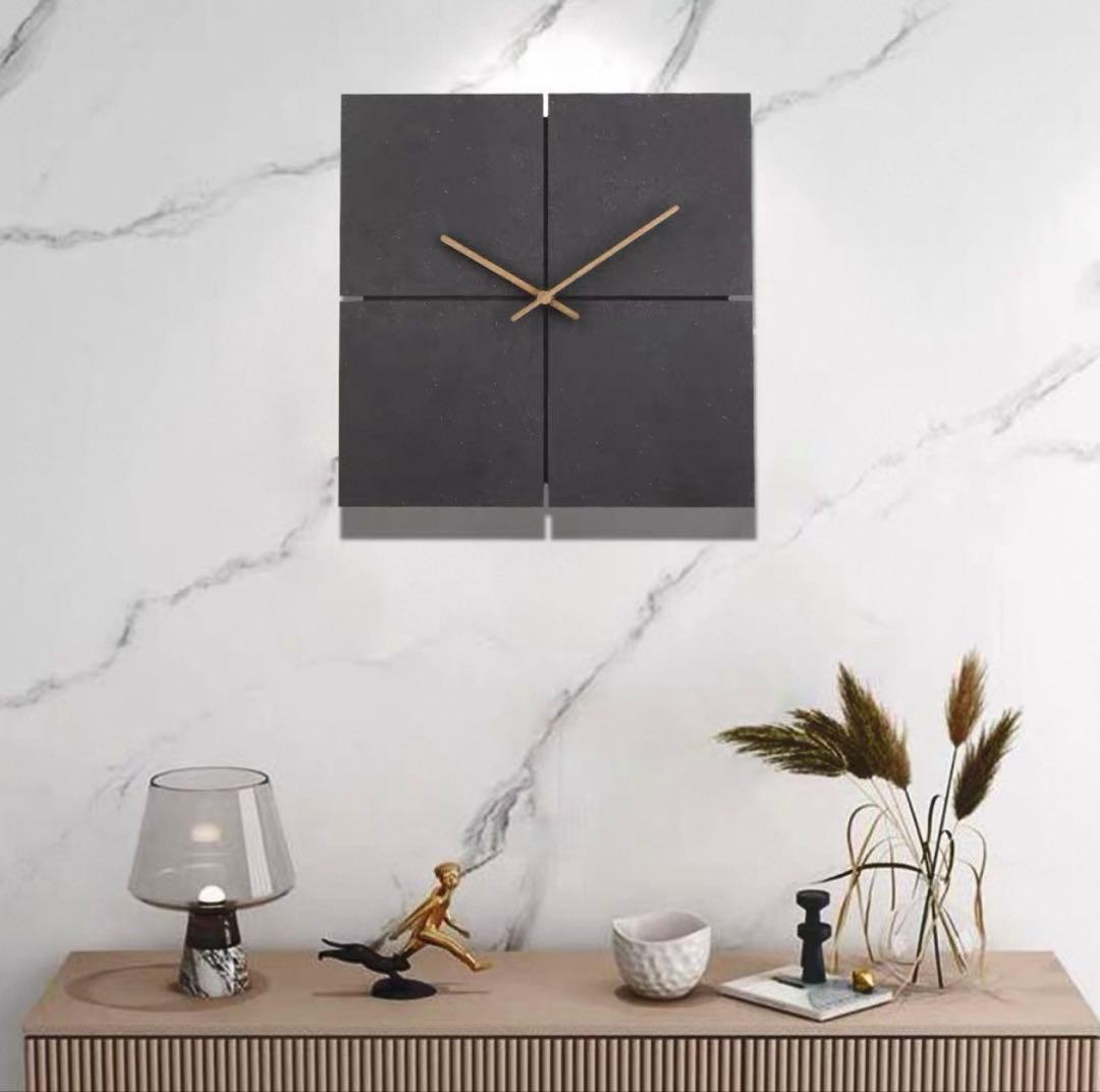 【新品・未使用】スクエアモダン掛時計