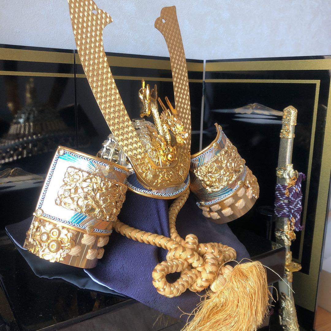 兜飾り　5点セット　人形の秀月