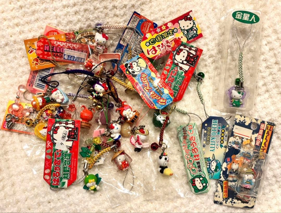 【24時間以内発送】ご当地キティちゃん　ストラップ まとめ売り 20点以上