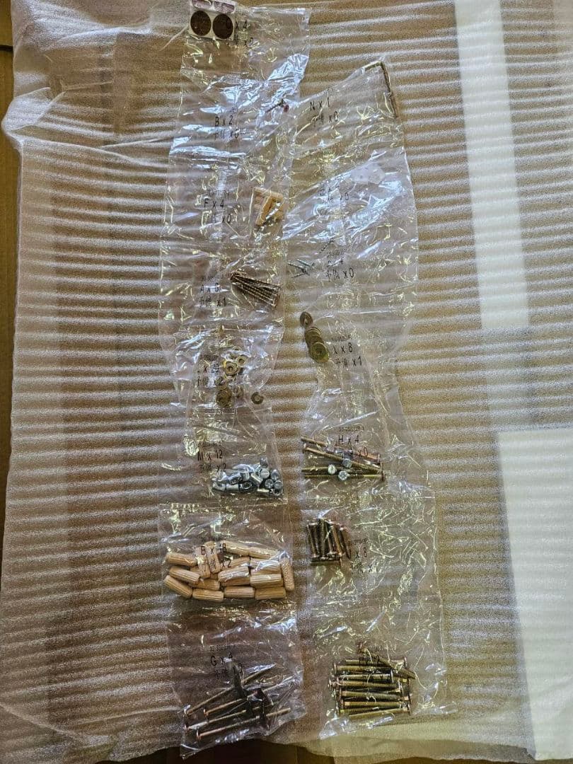 木製セミシングルショートベッドフレーム　LBR色