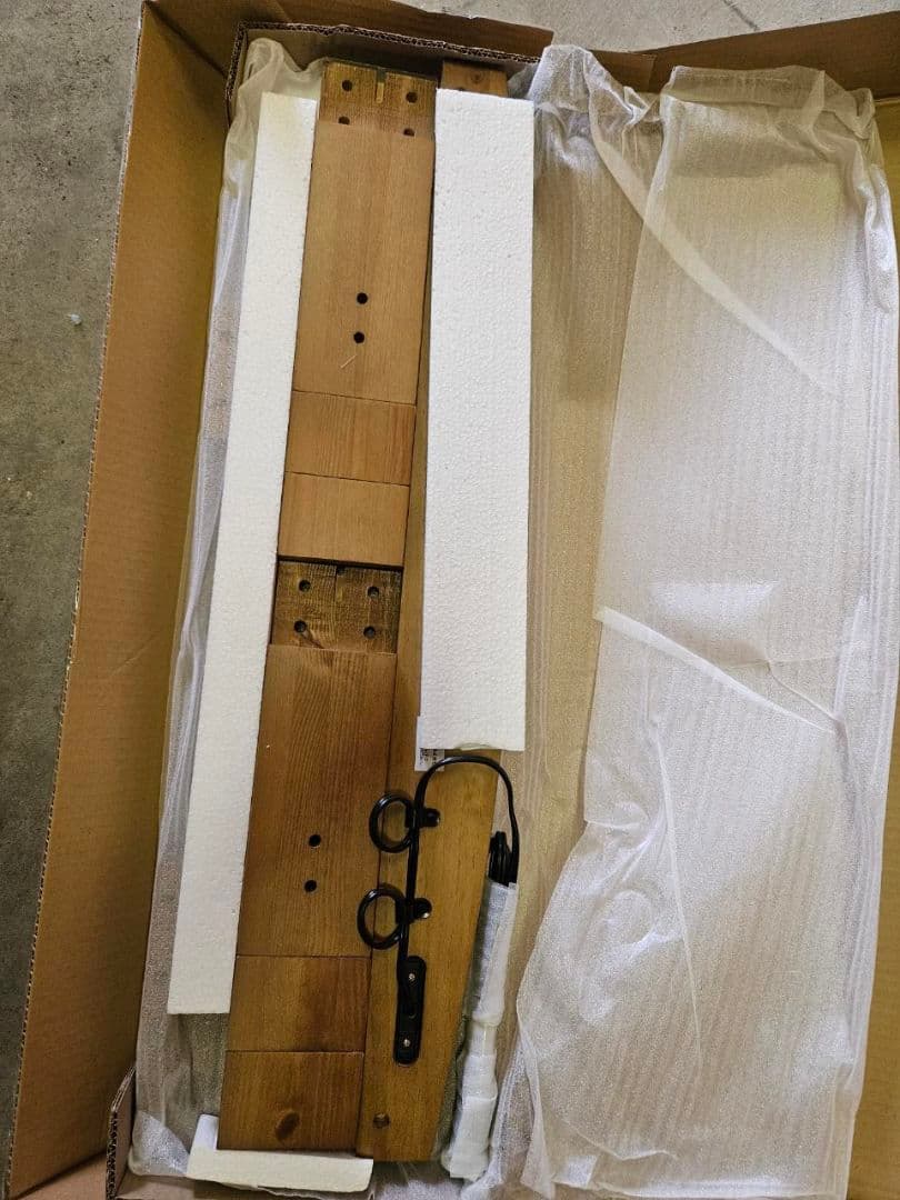 木製セミシングルショートベッドフレーム　LBR色