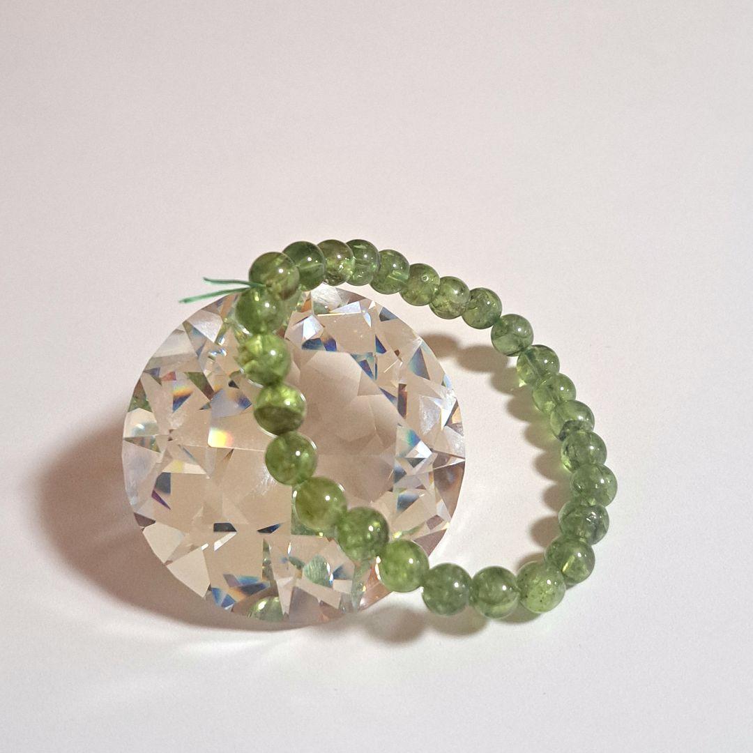 天然 高品質 ペリドット ブレスレット 7㎜