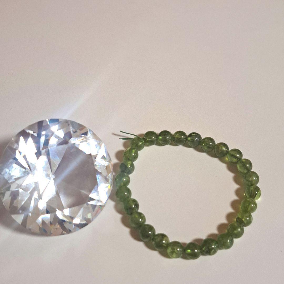 天然 高品質 ペリドット ブレスレット 7㎜