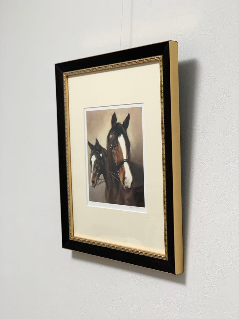 【額装アート・馬の絵】