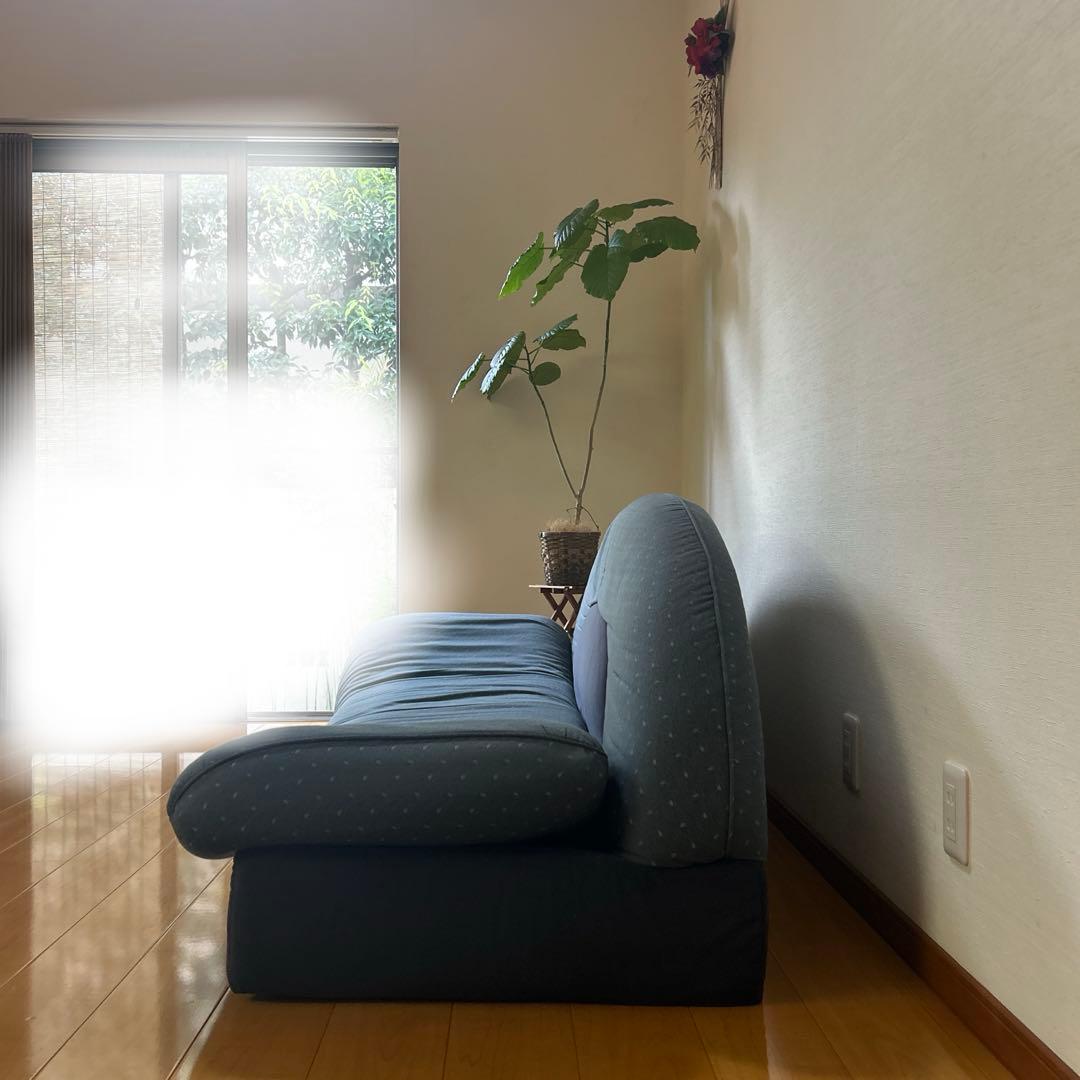 三人掛け　ソファ　ネイビー　京タンス