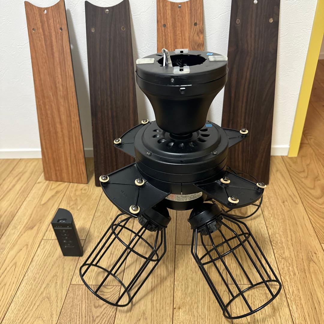 LED対応シーリングファン E26 4灯 木製ブレード