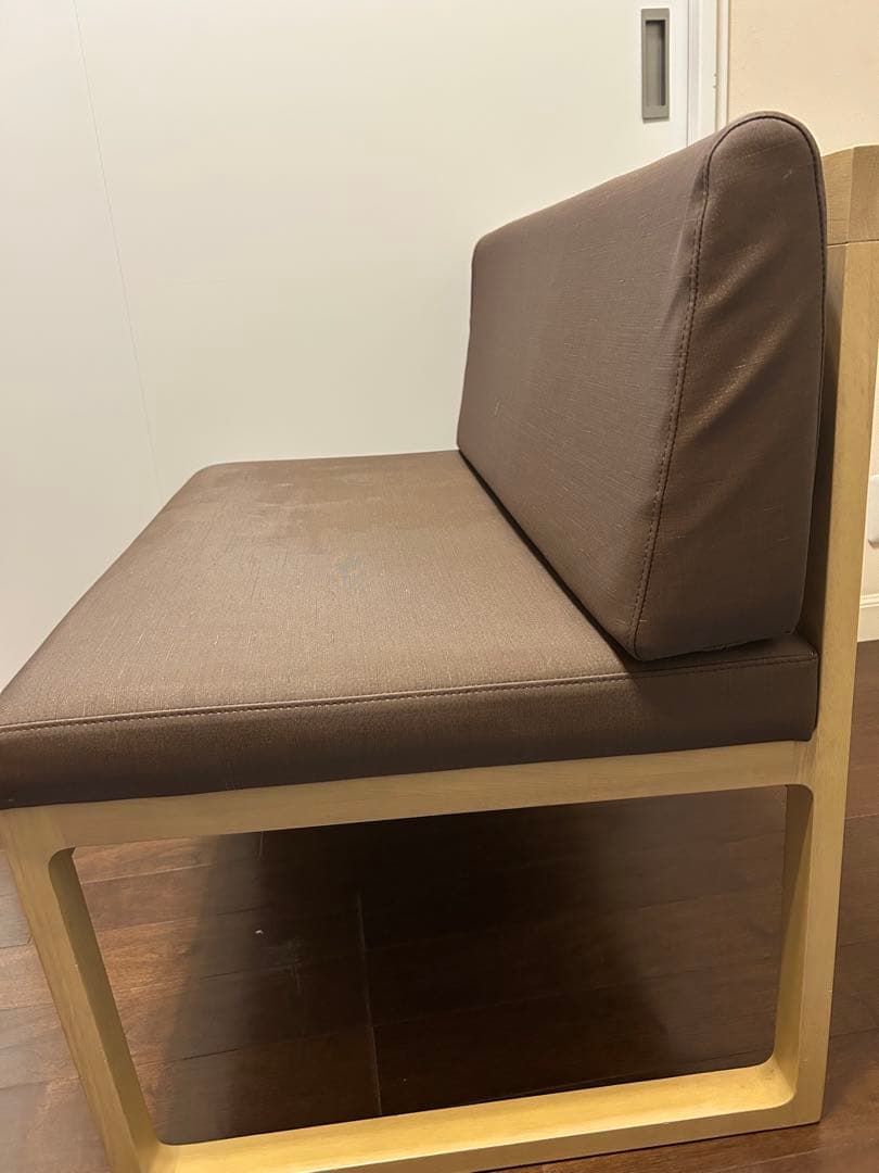 karimoku ブラウン合成皮革ベンチ