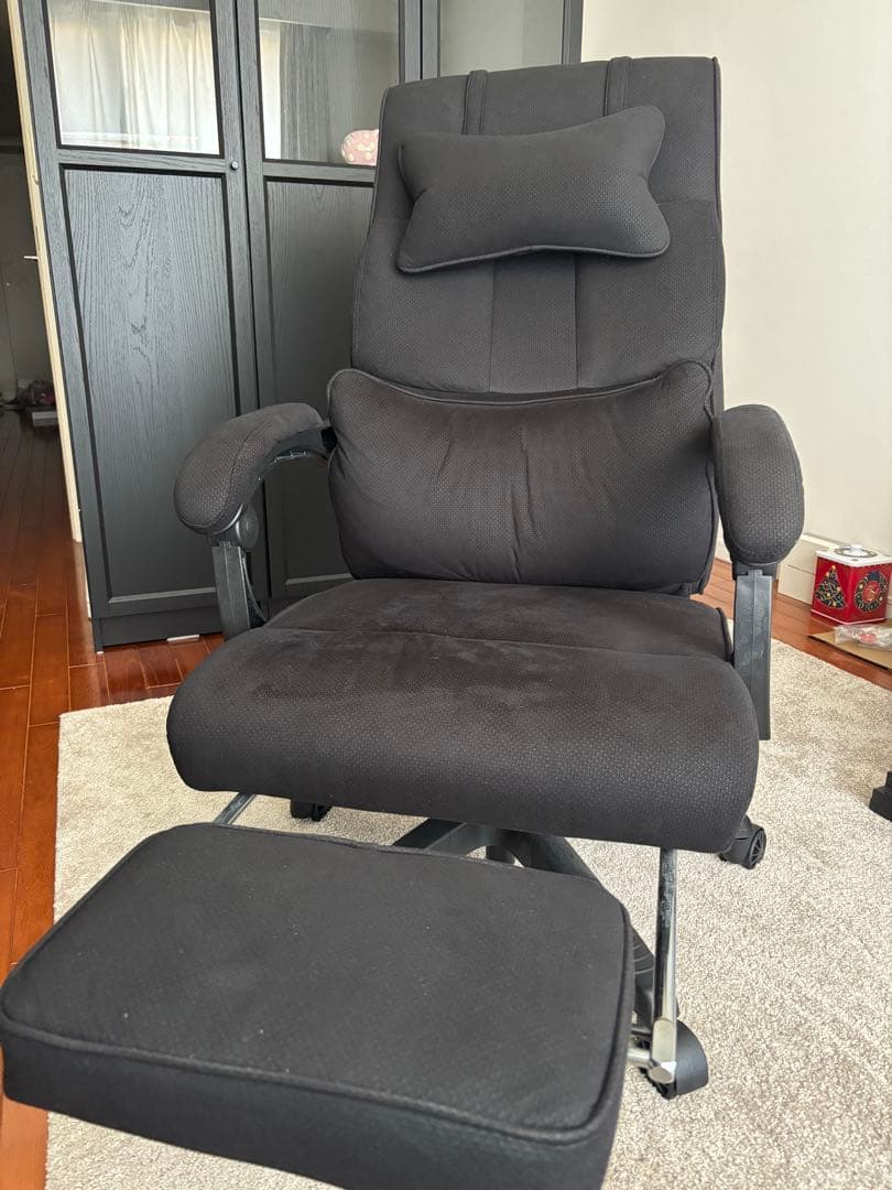 パソコンチェア/オフィスチェア/イス椅子　リクライニング ヘッドレスト付き