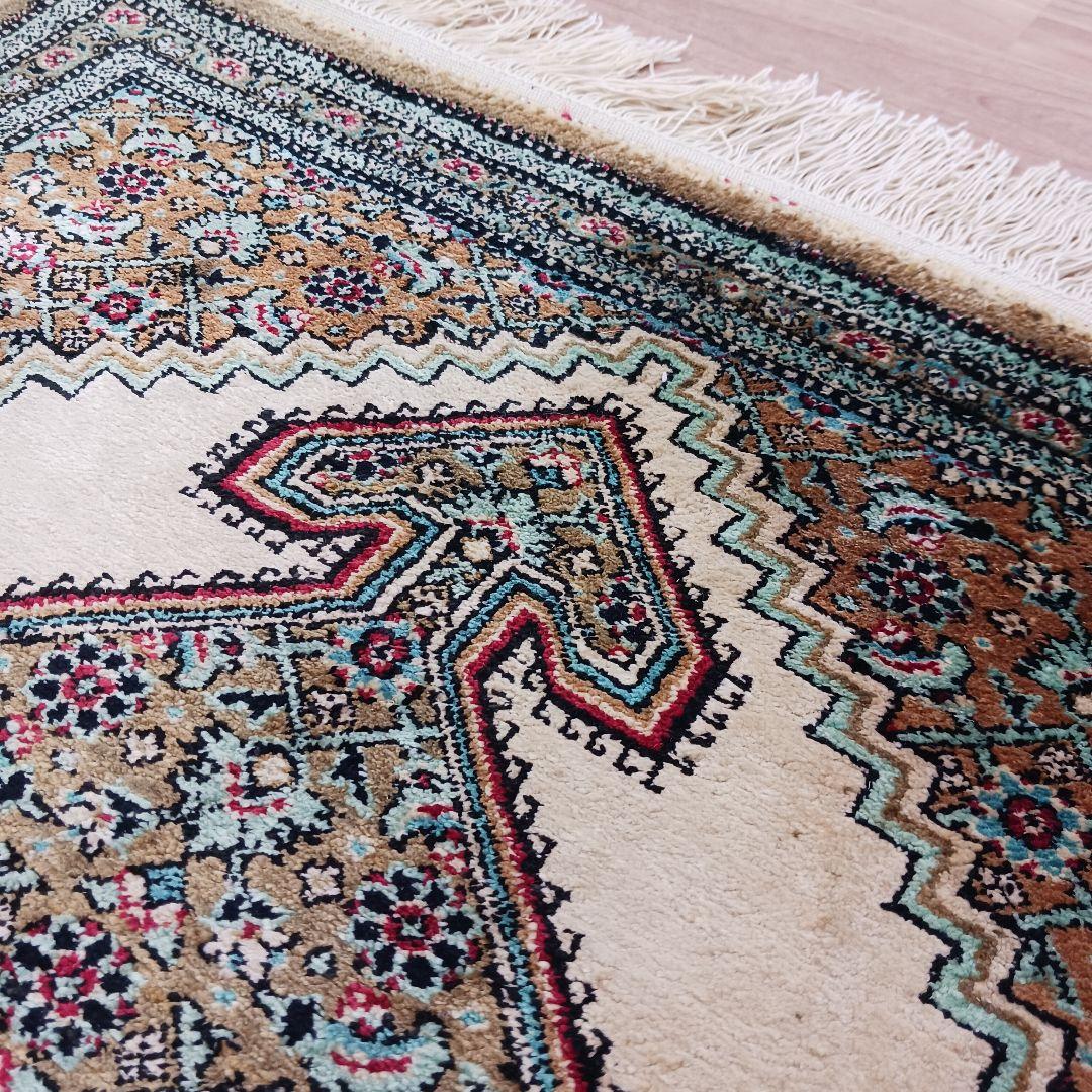 Y3346 高級ペルシャ絨毯 イラン シルク100% 手織り72万ノット - メルカリ