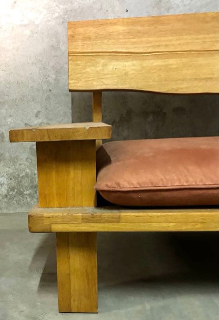 N3315 木製一人掛けソファ アンティーク