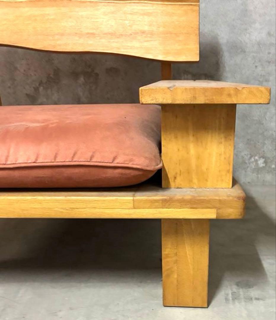 N3315 木製一人掛けソファ アンティーク