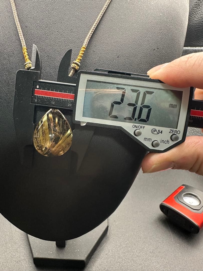 ルチルクォーツ ドロップ型ペンダント