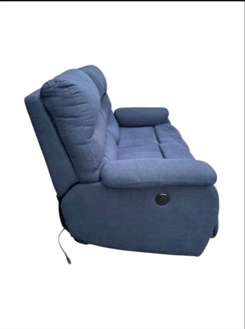 ネイビー リクライニングソファ 2人掛け　ニトリ