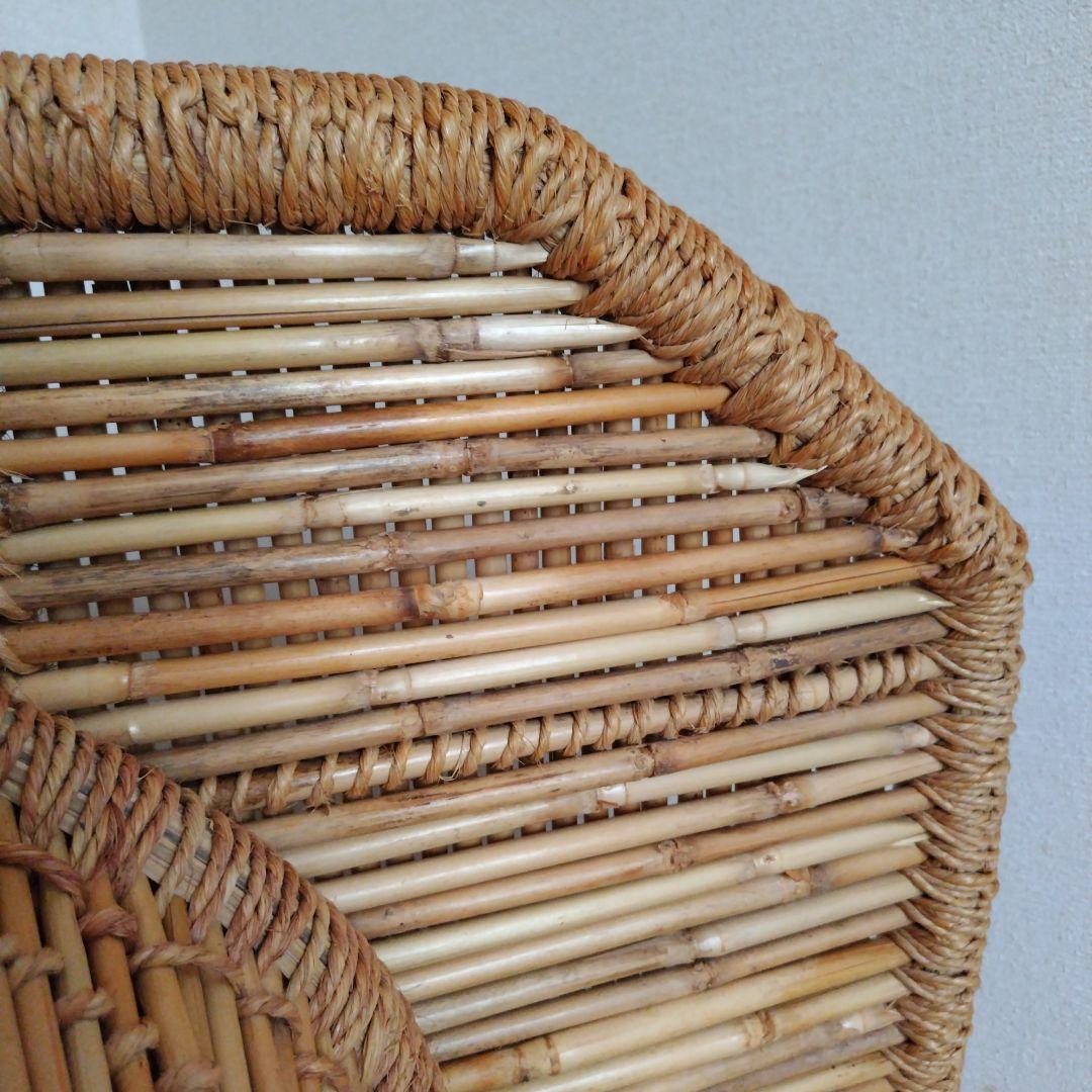 ラタンテーブル　籐家具　ヴィンテージ　レトロ