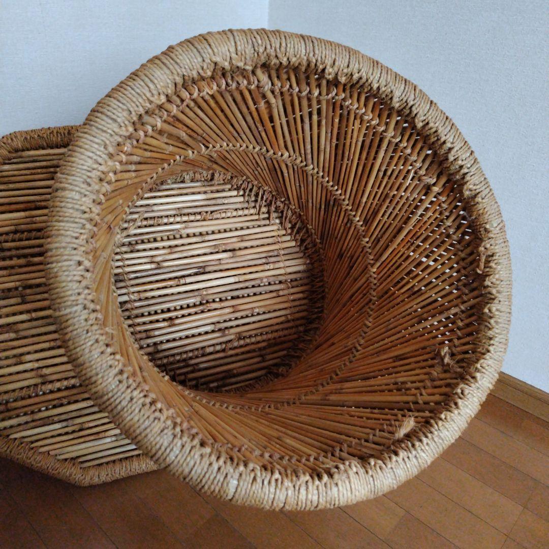 ラタンテーブル　籐家具　ヴィンテージ　レトロ