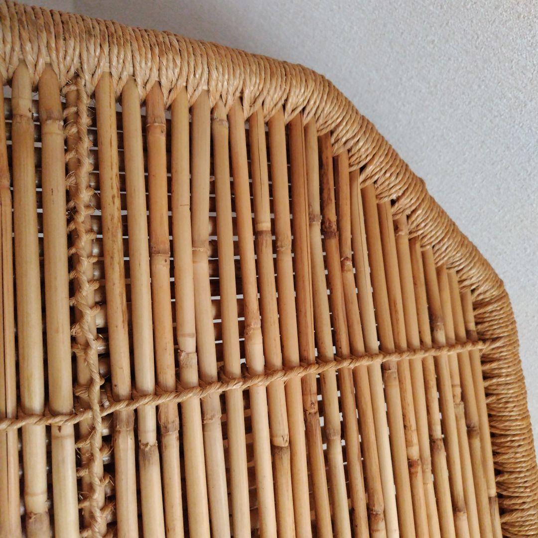 ラタンテーブル　籐家具　ヴィンテージ　レトロ